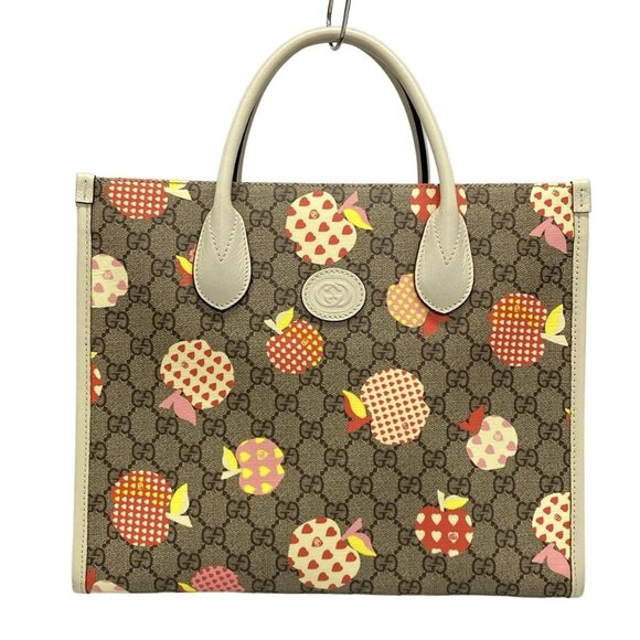 GUCCI GG Supreme/Repom Beige Dark Brown Multi PVC Leather - Tote Bag 1144-072325 - Picture 1 of 14
